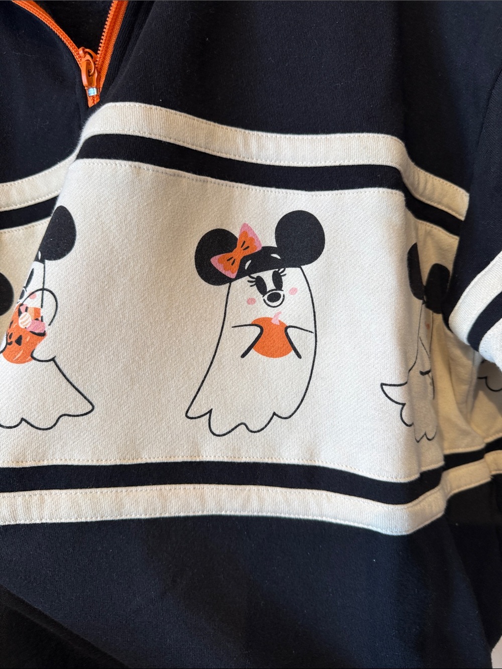 Disney HER UNIVERSE Mickey and Minnie Mouse ghost quarter zip 1X - Picture 5 of 9
